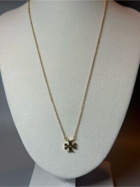 Tory Burch Gold Logo Pendant Necklace